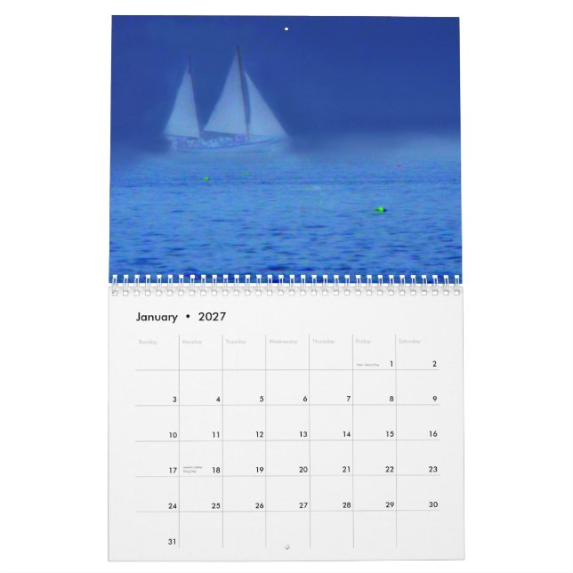 Nautical 2012 Calendar (Jan 2027)