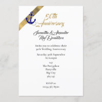 Nautical 50th wedding anniversary