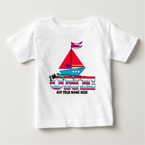 Nautical ADD YOUR NAME HERE Baby T_Shirt