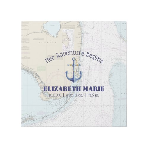 Nautical Adventure Girls Nursery South Florida Gallery Wrap