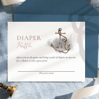 Nautical Adventure White Baby Shower Diaper Raffle
