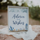 Nautical Advice And Wishes Baby Shower Sign at Zazzle