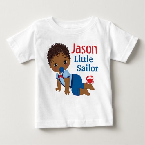 Nautical African American Baby Boy T_Shirt