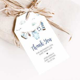 Nautical Ahoy Baby Shower Favor Tags