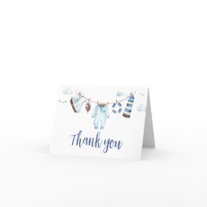 Nautical Ahoy Baby Shower Thank You Card