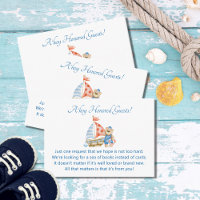 Nautical Ahoy Cute Boy Baby Shower Book Request