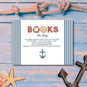 Nautical Ahoy its Baby Books For Baby Enclosure Card