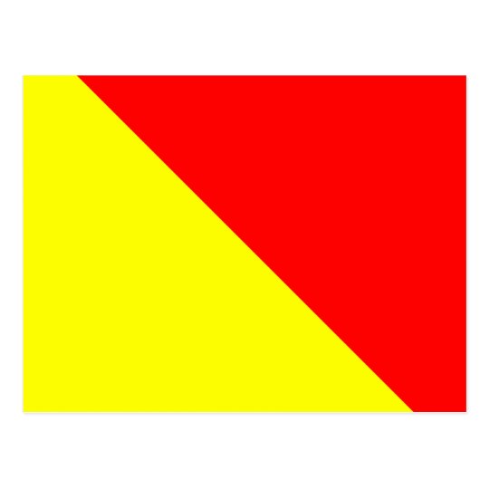 Nautical Alphabet Flag Signal Letter O Postcard