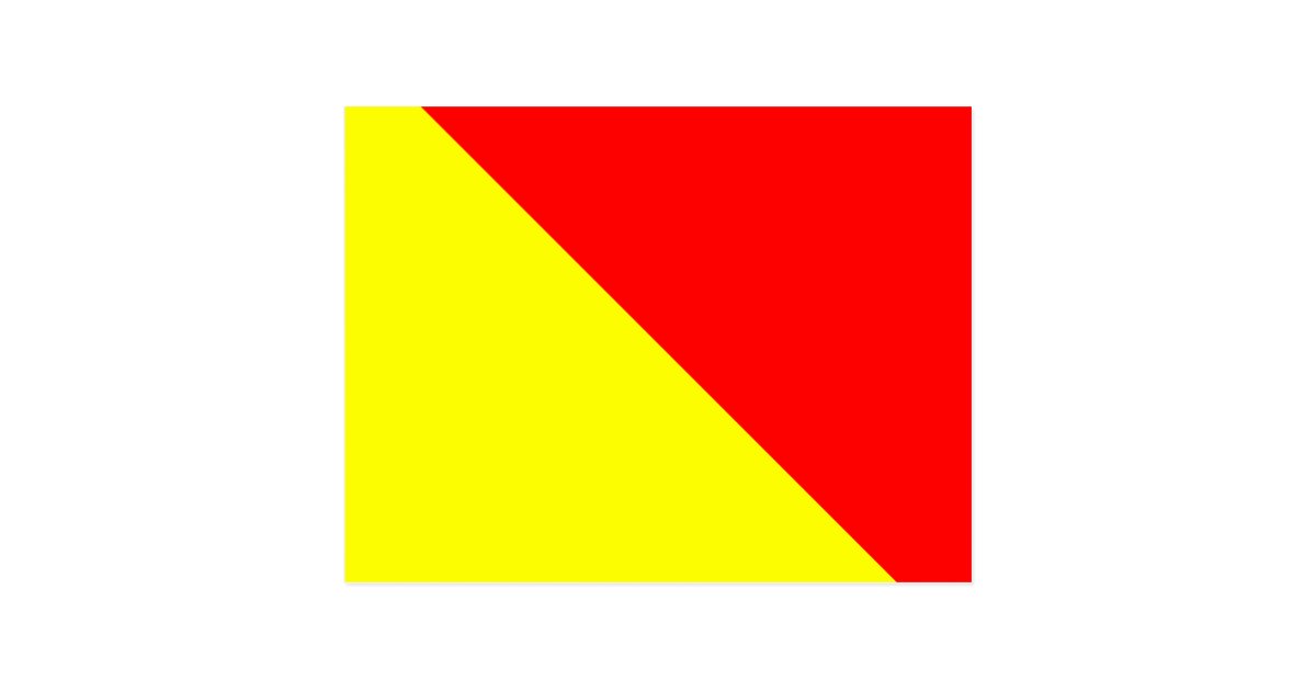 Nautical Alphabet Flag Signal Letter O Postcard