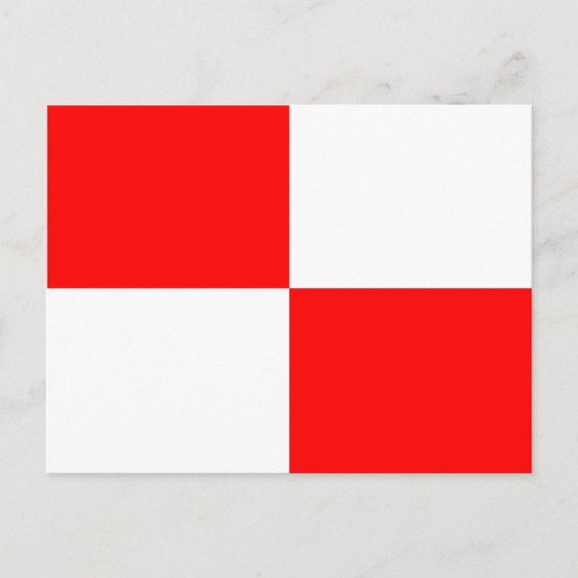 Nautical Alphabet Flag Signal Letter U Postcard (Front)