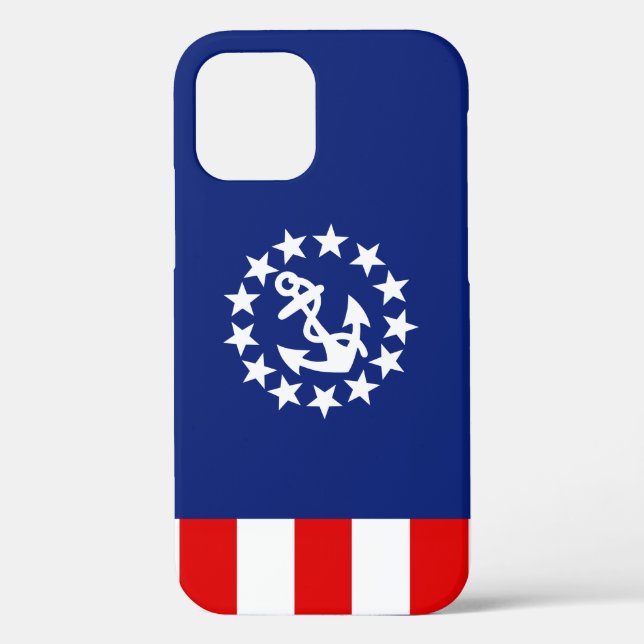 Nautical American Yacht Flag Anchor Case-Mate iPhone Case (Back)