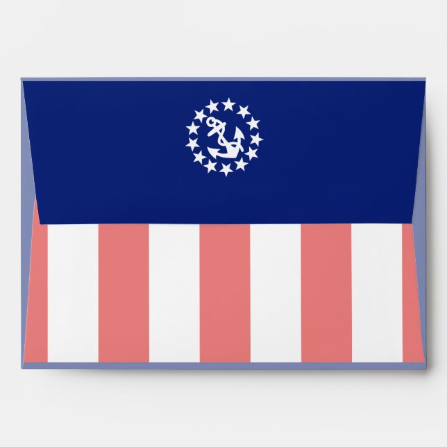 Nautical American Yacht Flag Decor Envelope (Back (Top Flap))