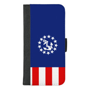 Nautical American Yacht Flag Decor iPhone 8/7 Plus Wallet Case