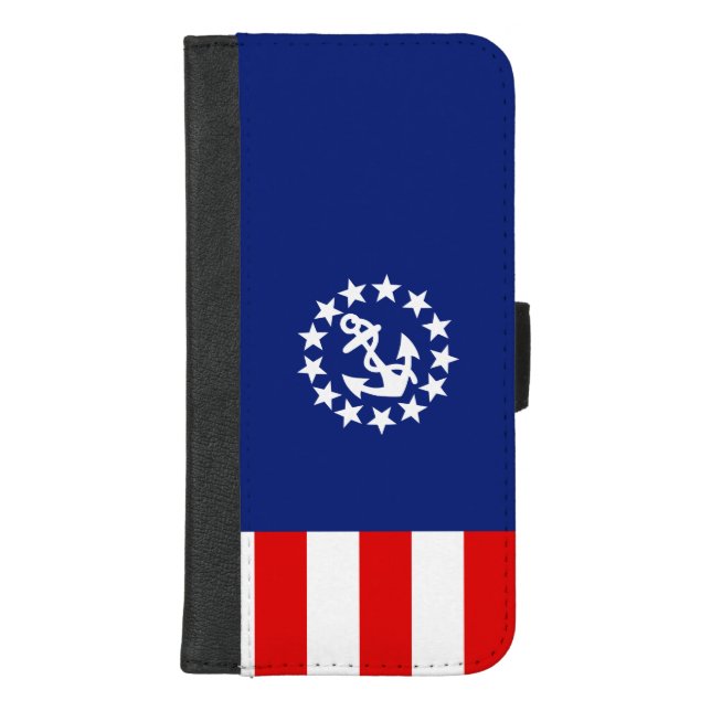 Nautical American Yacht Flag Decor iPhone Wallet Case (Front)