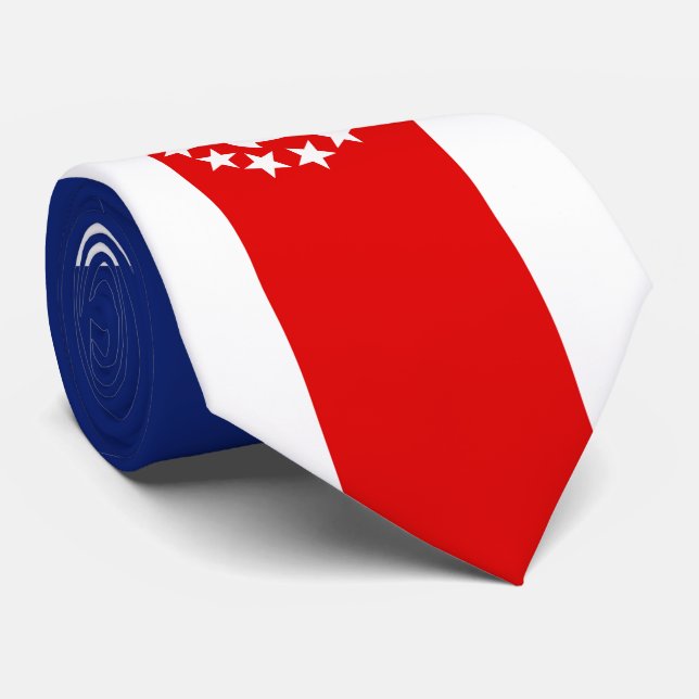 Nautical American Yacht Flag is at the Marina Neck Tie (Rolled)