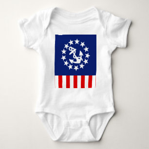 Nautical American Yacht Flag Symbol Baby Bodysuit