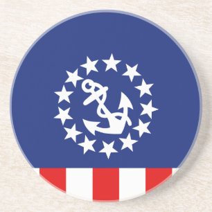 Nautical American Yacht Flag Symbol Coaster