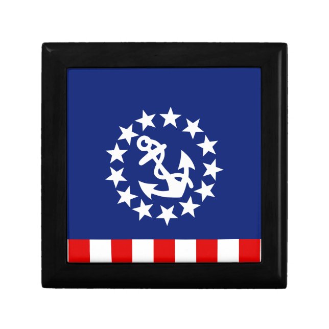 Nautical American Yacht Flag Symbol Gift Box (Front)