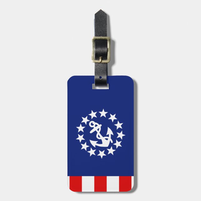 Nautical American Yacht Flag Symbol Luggage Tag (Front Vertical)