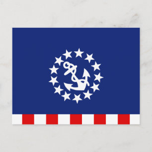Nautical American Yacht Flag Symbol Postcard