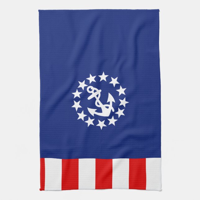 Nautical American Yacht Flag Symbol Towel (Vertical)