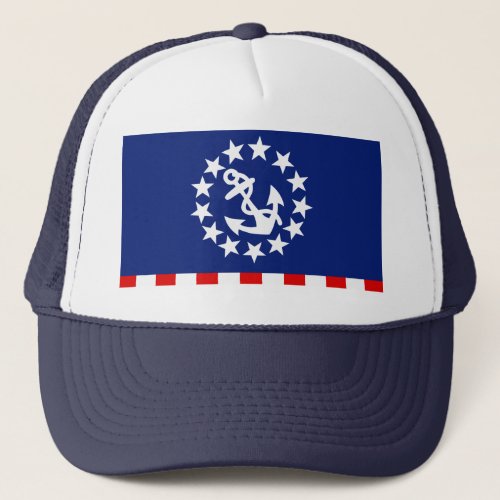 Nautical American Yacht Flag Symbol Trucker Hat