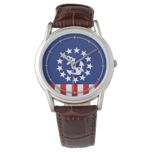 Nautical American Yacht Flag Symbol Watch