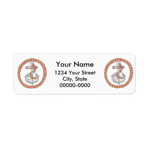 Nautical Anchor 1 Return Address Labels