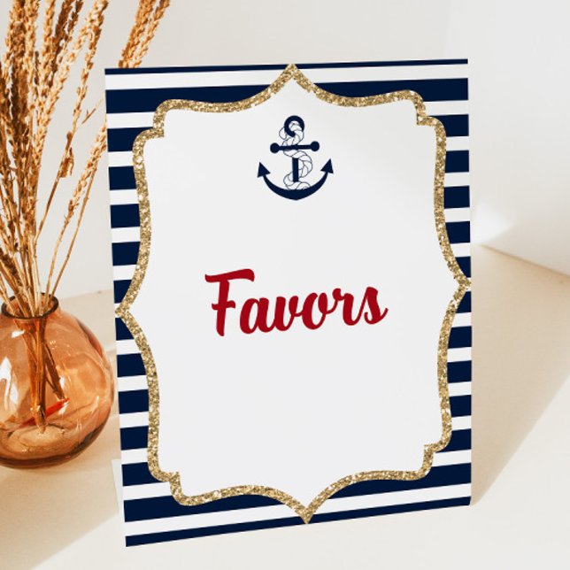 Nautical Anchor Ahoy Gift Favors Table Party Sign (Creator Uploaded)