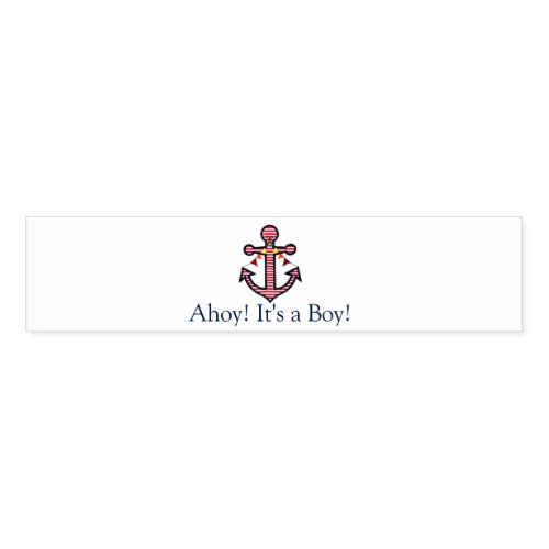 Nautical Anchor Ahoy Its a Boy Baby Shower Napkin Bands