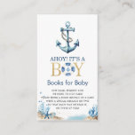 Nautical Anchor Ahoy It&#39;s a Boy Books for Baby Enclosure Card
