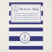 Nautical Anchor Baby Shower Book Request Card (Front & Back)