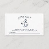 Nautical Anchor Baby Shower Diaper Raffle Enclosure Card (Front)