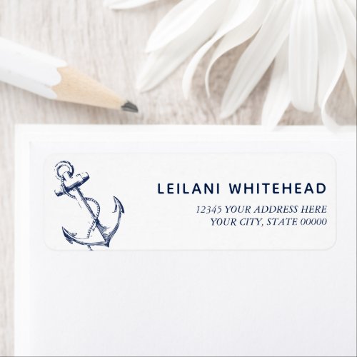 Nautical Anchor Baby Shower Label