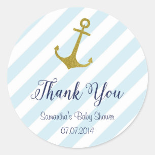 Nautical Anchor Baby Shower Sticker