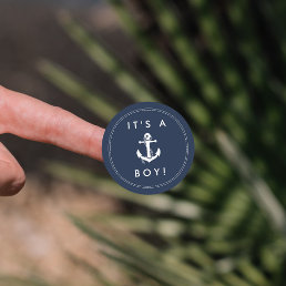 Nautical Anchor Baby Shower Stickers - It&#39;s A Boy!