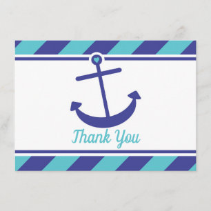 Nautical Anchor Baby Shower Thank You card