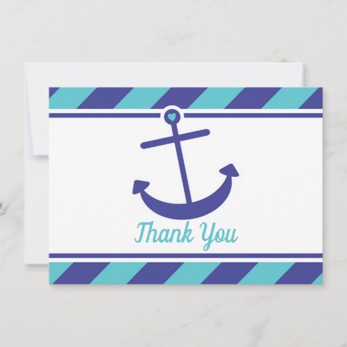 Nautical Anchor Baby Shower Thank You card