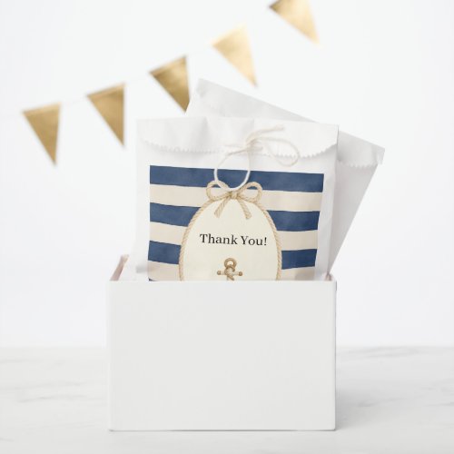 Nautical Anchor Baby Shower Thank You Favor Bags