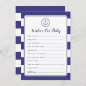 Nautical Anchor Baby Shower Wishes for Baby Invitation (Front/Back)
