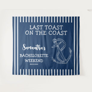 Nautical Anchor Bachelorette Party Last Toast Tapestry