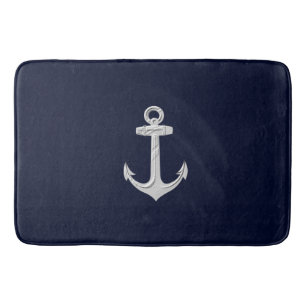 Nautical Anchor Bathroom Decor Bath Rug Bath Mat