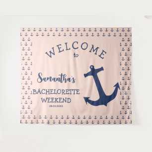 Nautical Anchor Beach Bachelorette Party Backdrop