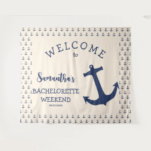 Nautical Anchor Beach Bachelorette Party Backdrop