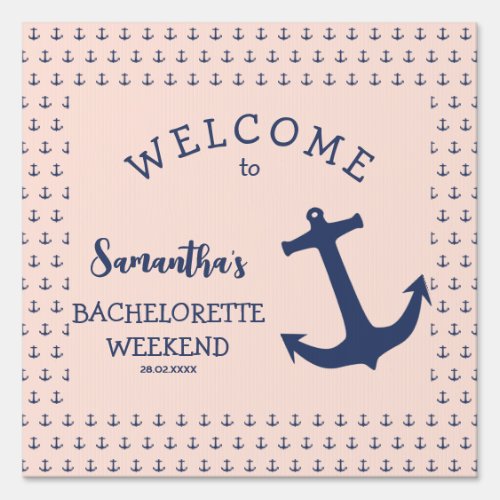 Nautical Anchor Beach Bachelorette Party Sign