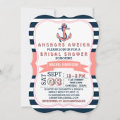 Nautical Anchor Beach Bridal Shower Invitations (Front)