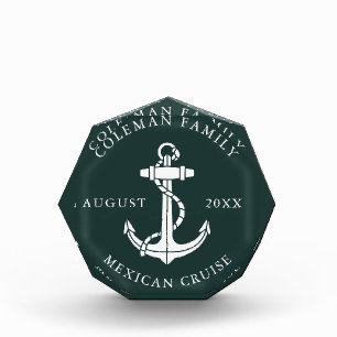 Nautical Anchor Beach Cruise Custom Acrylic Award