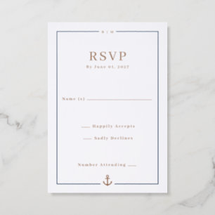 Nautical Anchor Beach Wedding RSVP