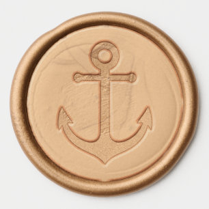 Nautical Anchor Beach Wedding Wax Seal Sticker