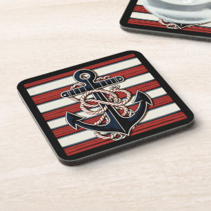 Nautical Anchor Beverage Coaster